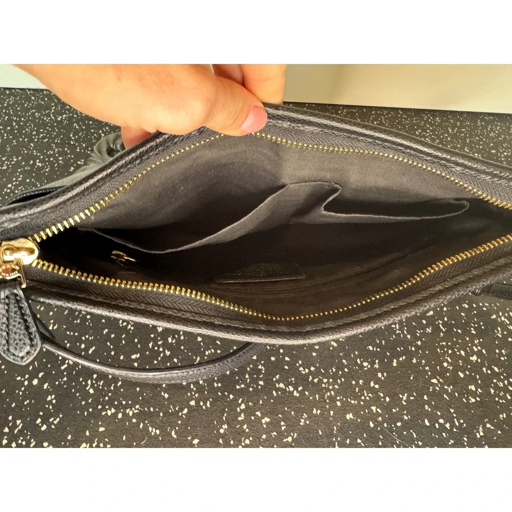 Coach Signature Brown Canvas Crossbody Bag Zip Top Classic Monogram - Picture 10 of 16